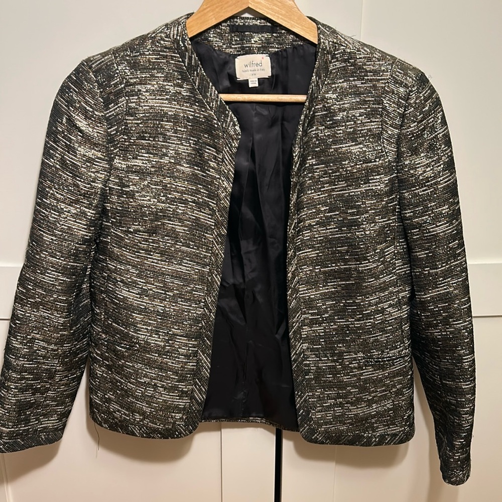 Aritzia Wilfred Shiny Size 6 Blazer